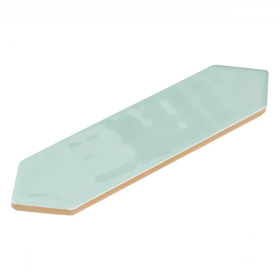 Плитка настенная Smile Tile Пиcкет Аqуа / Picket Aqua глянцевая голубая 44199319 30х7,5 см