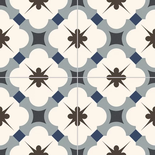 Керамогранит Etili Seramik Граце Блуе Пре-цут / Grace Blue Pre-cut матовый многоцветный 45x45 см