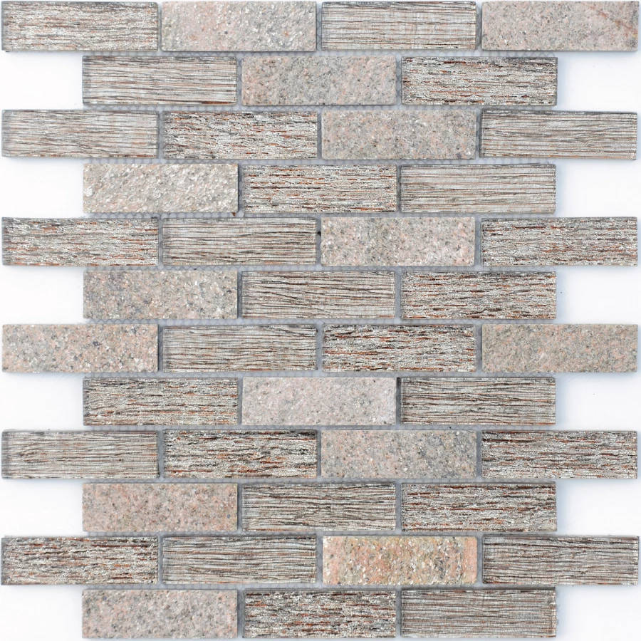 Мозаика из стекла и натурального камня LeeDo Ceramica Corcovado коричневый 29,8x29,8 см