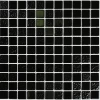Мозаика Bonaparte Стеклянная мозаика Black Rose 25х25 глянцевая черная 30х30 см