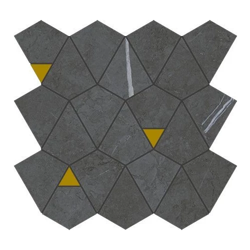 Мозаика Italon Метрополис Империал Вертекс черный 25,8х30 см