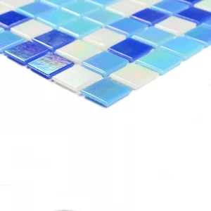 Мозаика Bonaparte Стеклянная мозаика Cosmo 20х20 полуглянцевая голубая 32,7х32,7 см