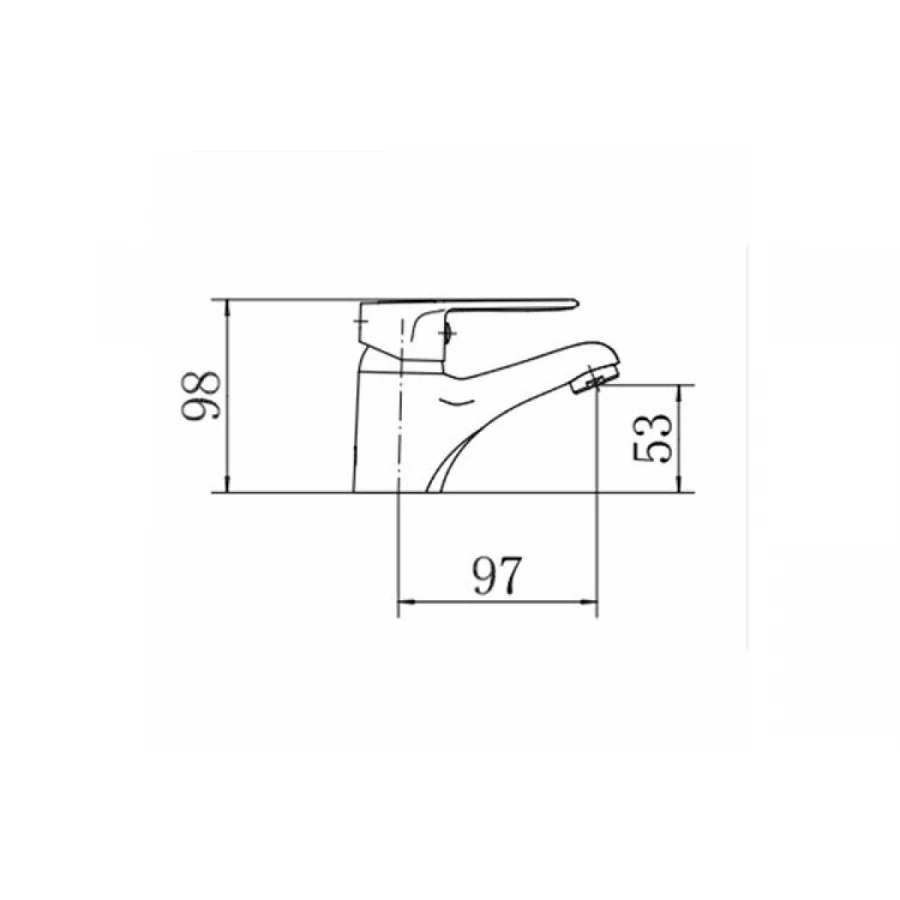 Смеситель для умывальника Fashun хром A1037