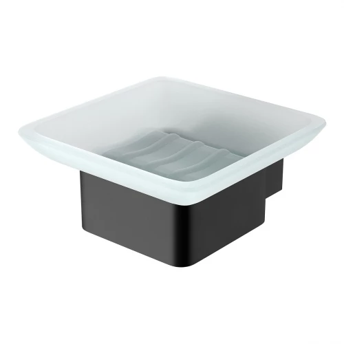 Мыльница Lemark Smooth Line с держателем чёрный матовый 9742017