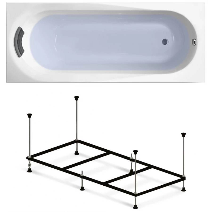 Акриловая ванна Lavinia Boho Biore S1-3501005P универсальная (комплект 3 в 1) 150x70 см