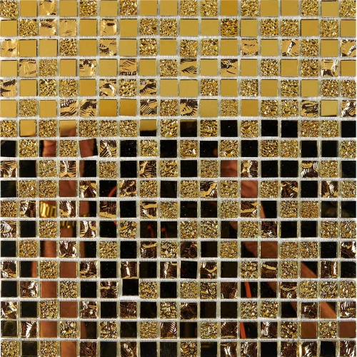 Мозаика из зеркала Pixel mosaic Стеклянная мозаика чип 15x15 мм сетка Pix710 30х30 см