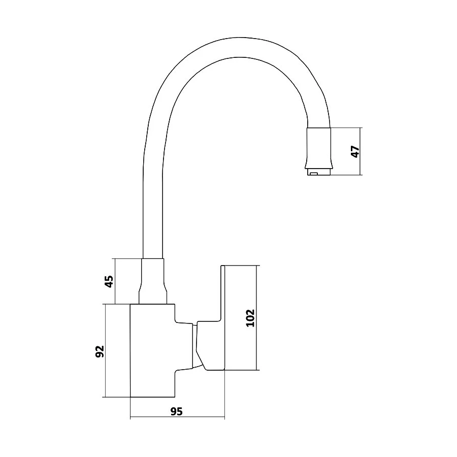 Смеситель Славен для кухни Коттедж Ф СЛ-ЦВ-Ф27