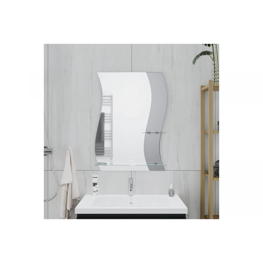 Зеркало MixLine Баунти 2 полки 552554 52x69 см