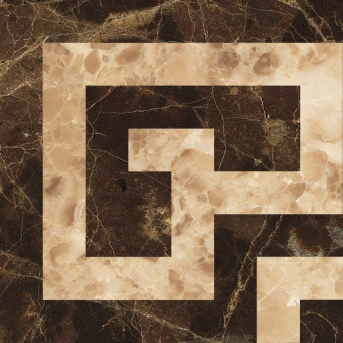 Керамогранит Marmocer Waterjet 10 Border глянцевый коричневый PJD-SDPH010 10x10 см