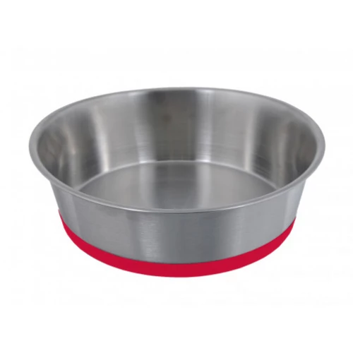 Миска для домашних животных Homepet Premium металлическая на красной силиконовой подставке с присоской PR99220SU 0,25 л