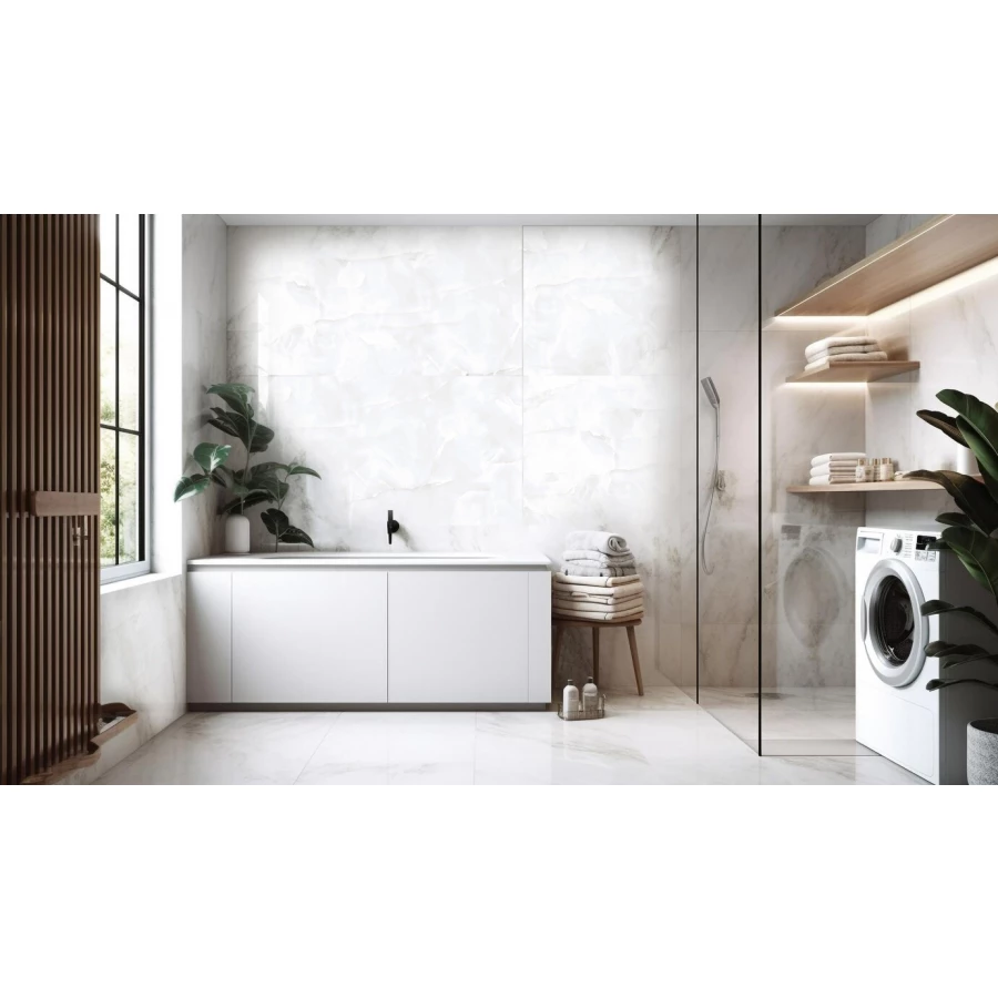 Керамогранит Realistik RS Coin White Porsh Carving белый 120x60 см