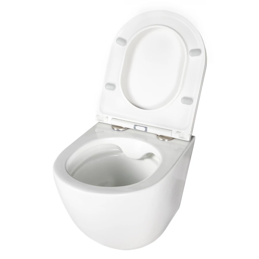 Унитаз подвесной безободковый Creto Cer C5 с крышкой сиденьем микролифт белый 1005-005Cer-С5W