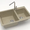 Кухонная мойка Azario Grand двойная искусственный мрамор цвет песочный CS00079905 76.5х50х19 см