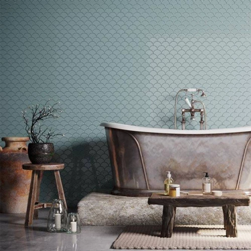 Мозаика Orro Mosaic Керамик Мятный Пион глянцевая зеленая 27,3х25,9 см