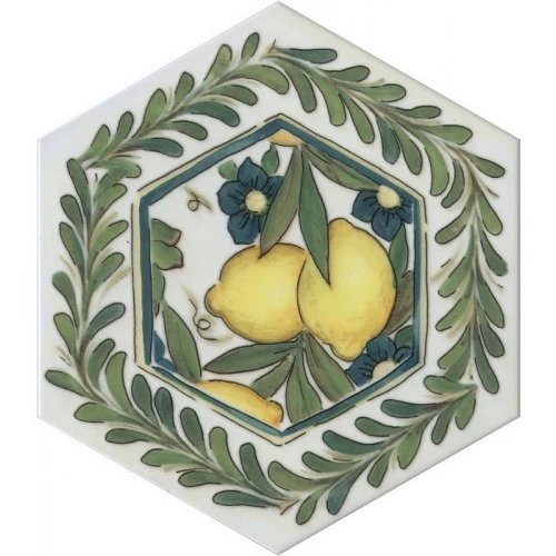 Плитка настенная Kerama Marazzi Флорентина 2 Декор глянцевый зеленый VT\A537\24035 23,1х20 см