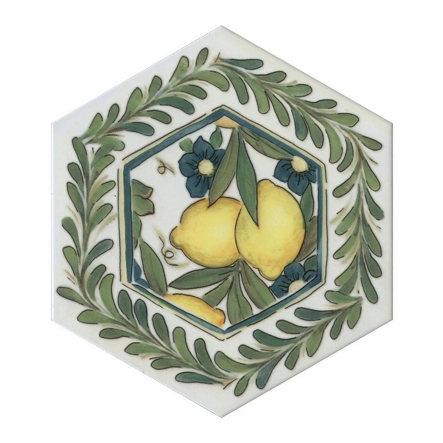 Плитка настенная Kerama Marazzi Флорентина 2 Декор глянцевый зеленый VT\A537\24035 23,1х20 см