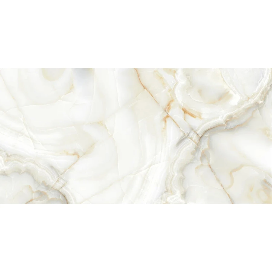 Керамогранит Planet Ceramics UKSL 2417 глянцевый с золотом белый 120х60 см