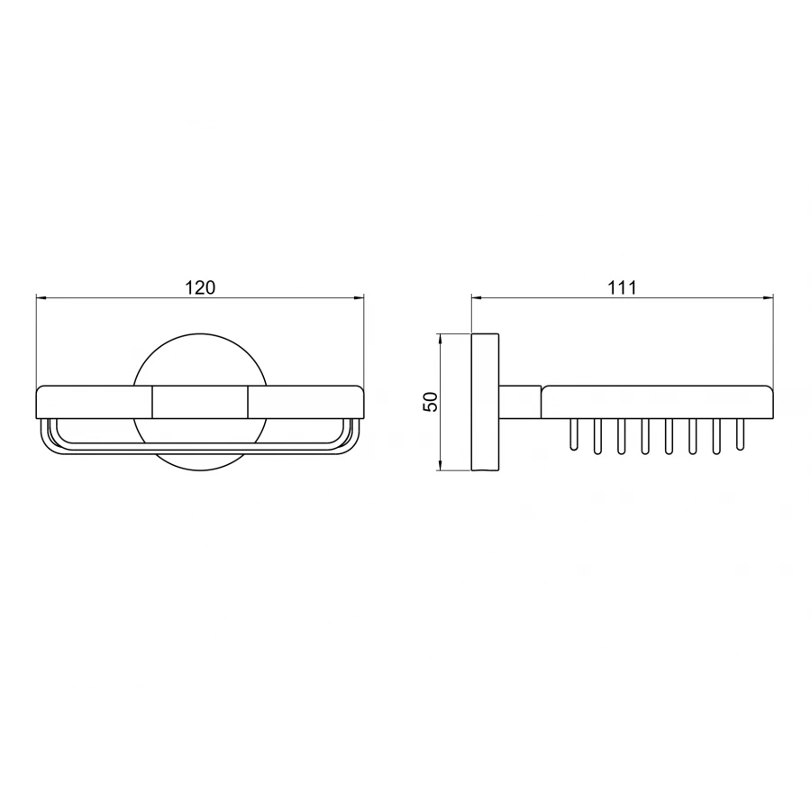 Мыльница решетка Aquatek Бетта хром AQ4633CR