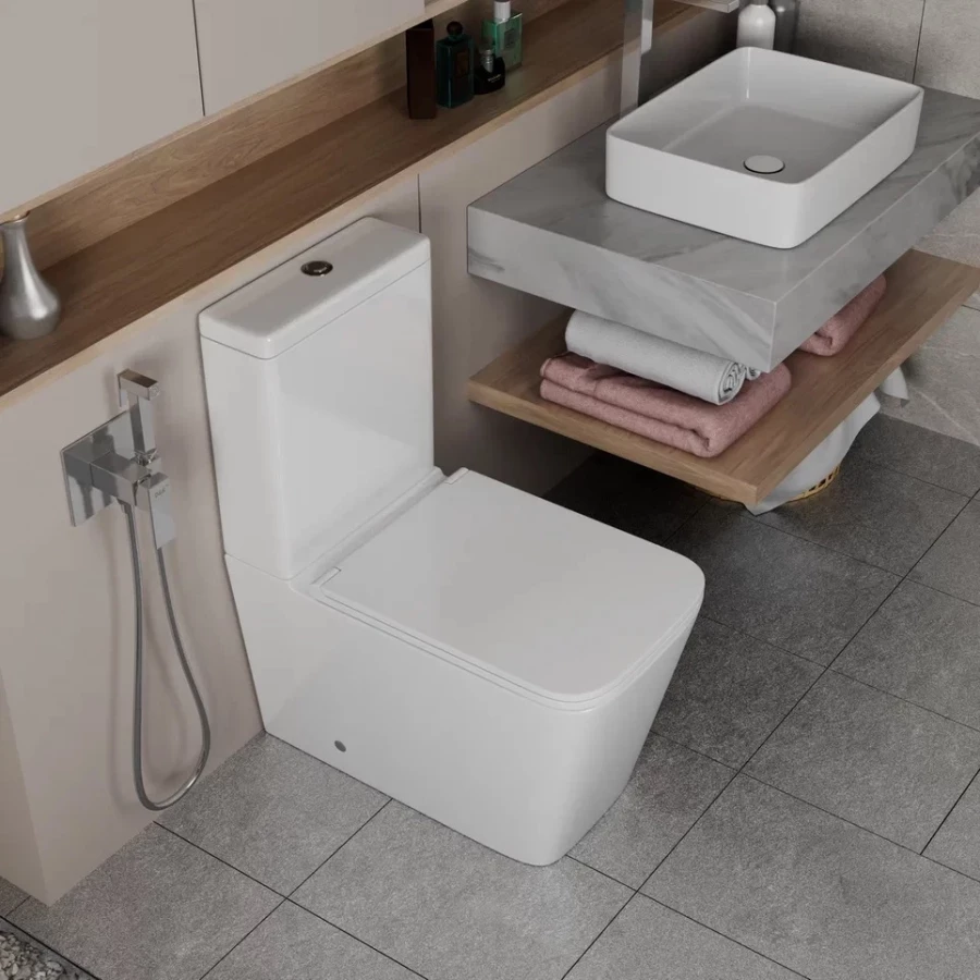 Унитаз-компакт D&K Berlin безободковый DT1437016 61x34.5x82.5 см