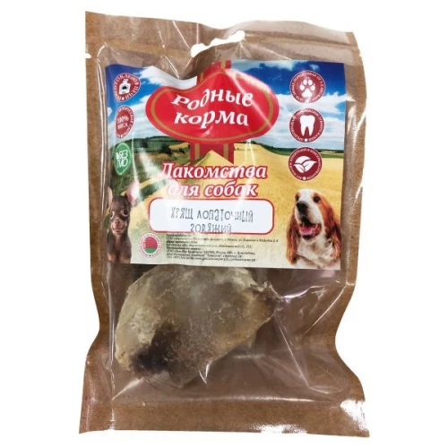 Лакомство для собак мелких пород Родные корма хрящ лопаточный говяжий сушеный в дровяной печи 011501 35 г
