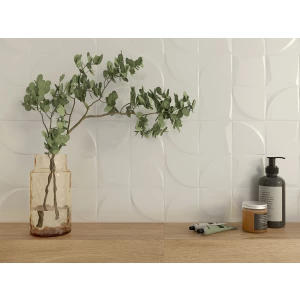 Плитка настенная Gracia Ceramica Blanc white 02 белый рельеф 010100001390 50х30 см