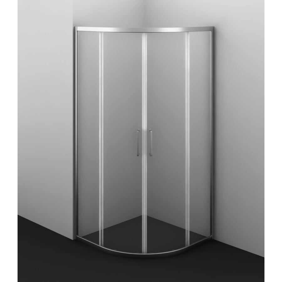 Душевое ограждение Azario Ostin хром прозрачное стекло 6мм AZ-121 S А 90х90х195 см
