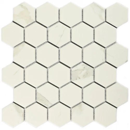 Мозаика Bonaparte Керамическая мозаика Carrara comb 59х51 матовая бело-серая 27,9х26,8 см