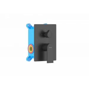 Смеситель Aquatek Лира для ванны 2 режима внешняя и скрытая часть матовый черный AQ1446MB