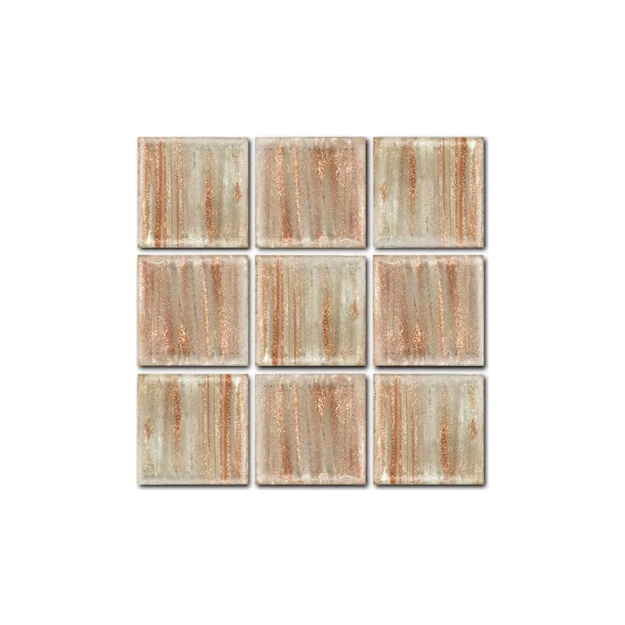 Стеклянная мозаика Rose Mosaic Gold Star сетка 2x2 глянцевая бежевая G03(5)322x322 32,2х32,2 см