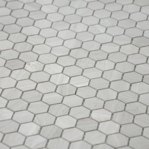 Мозаика из натурального камня LeeDo Ceramica Travertino silver MAT hex серый 28,5x30,5 см