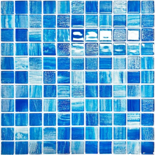 Мозаика Orro Mosaic Гласс Морской Залив 25х25 глянцевая синяя 30х30 см