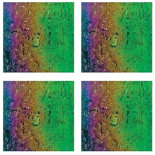 Стеклянная мозаика JNJ Mosaic Gold Link сетка 2x2 глянцевая зеленая NB72 32,7х32,7 см