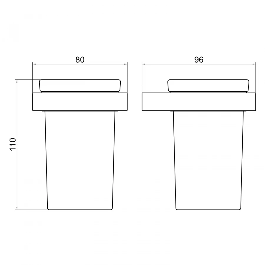 Стакан для зубных щеток Timo Petruma хром 15233/00