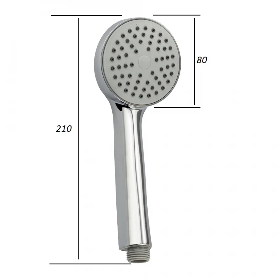 Лейка для душа ПСМ однорежимная 1/2 PSM-1081B 80 мм