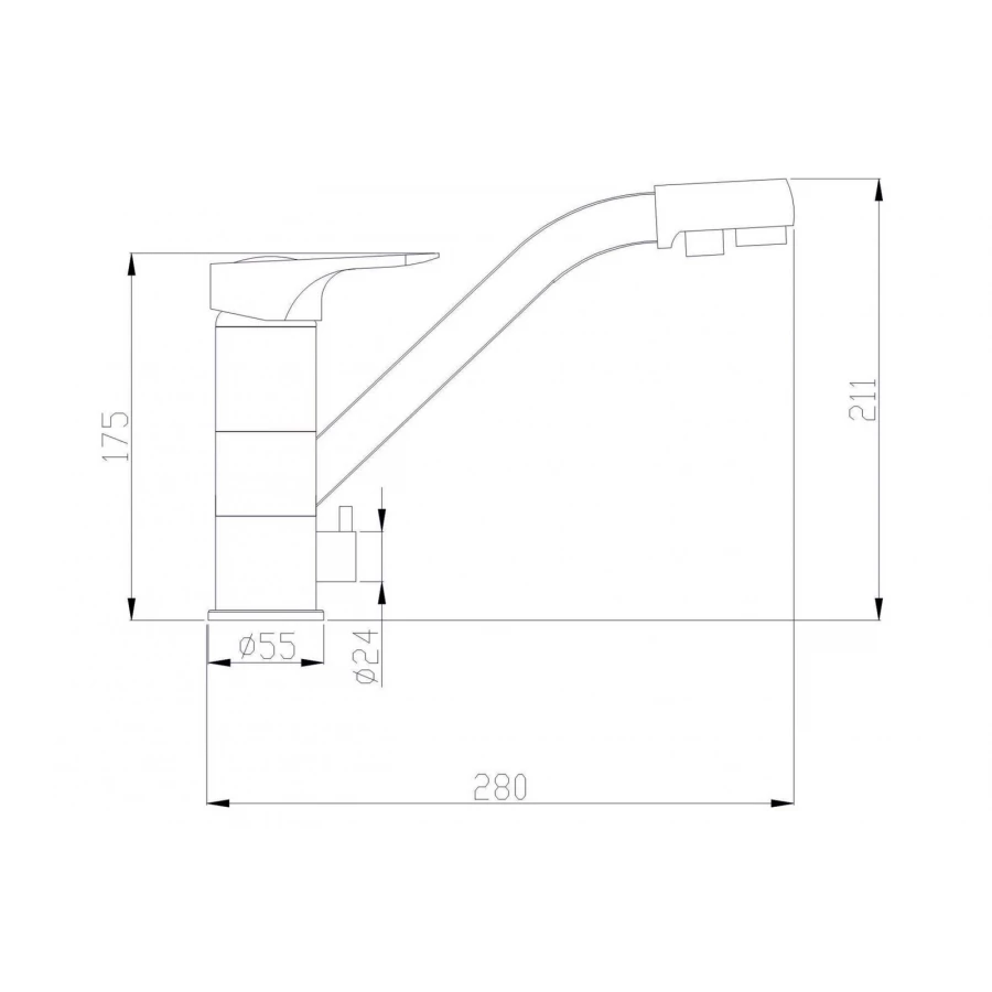 Смеситель для кухни Zorg Steel Hammer SH 321 Black BR бронза черный