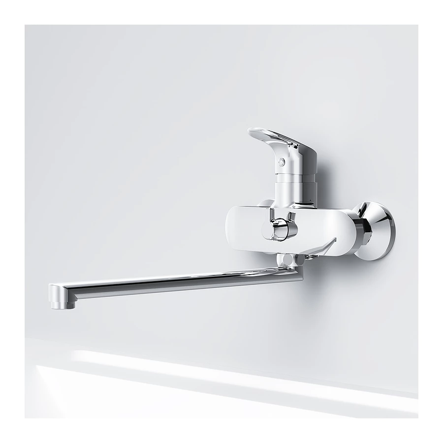 Смеситель для ванны и душа Am Pm Like с длинным изливом F8090016