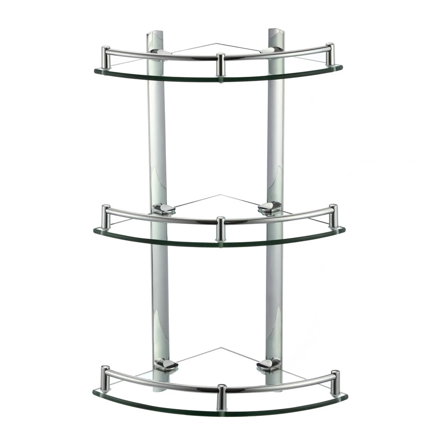 Полка угловая тройная стеклянная Savol S-003031