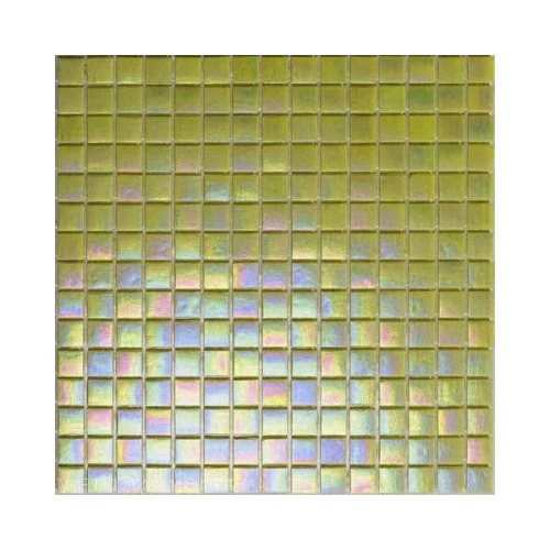 Стеклянная мозаика Rose Mosaic Rainbow сетка 1x1 глянцевая желтая WB90rosa 32,7х32,7 см