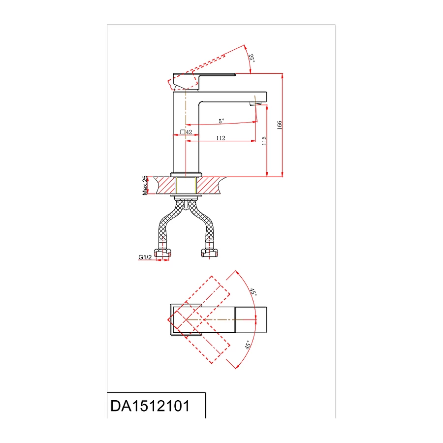 Смеситель D&K для раковины Bayern Liszt DA1512101