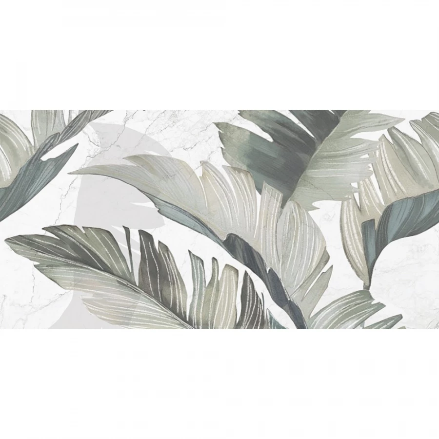 Плитка настенная Azori Saint Laurent Decor 1 матовая зеленая 00-00110091 63х31,5 см