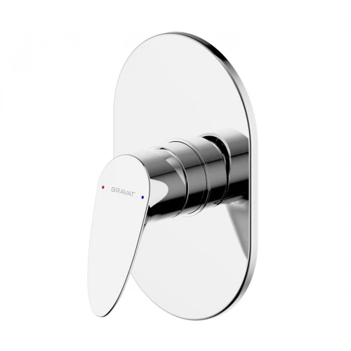 Смеситель встраиваемый в стену Bravat Drop (1-функц) PB84898CP-RUS хром