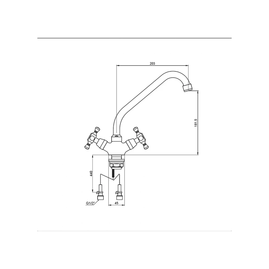 Смеситель для раковины Kaiser Carlson 11077 хром