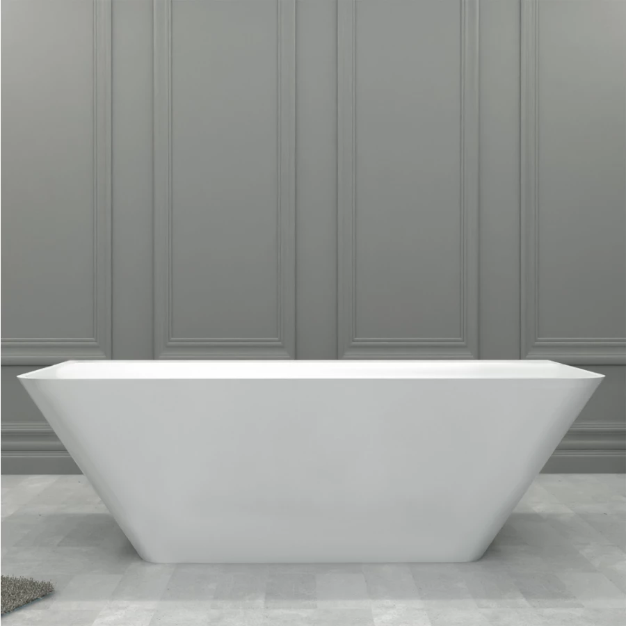 Ванна из искусственного камня Abber Stein белая матовая AS9619 180x85 см