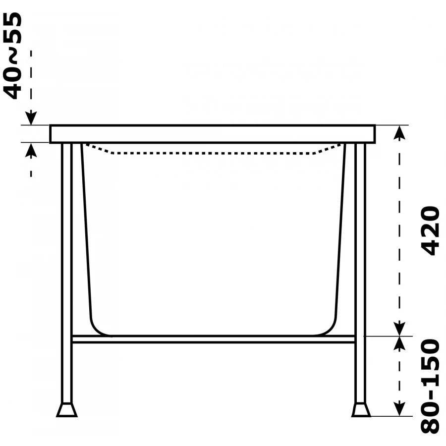 Ванна акриловая Azario Бали БАВ0002 160х70 см