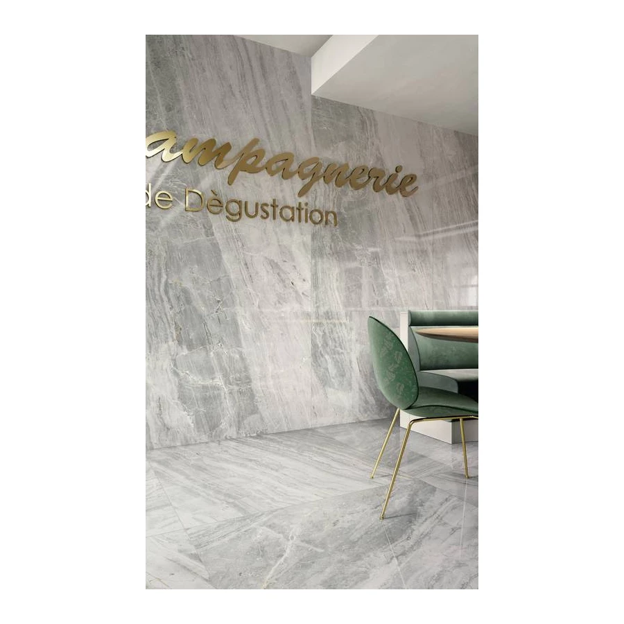 Керамогранит Supergres Purity Of Marble Orobica Grigia Lux RT глянцевый серый POX2 120х120 см