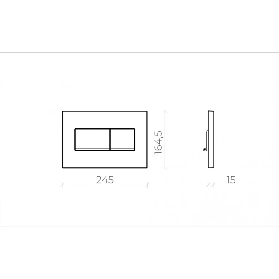 Кнопка смыва для инсталляции Creto Snap 2.0 серый матовый KL-CR-753-1