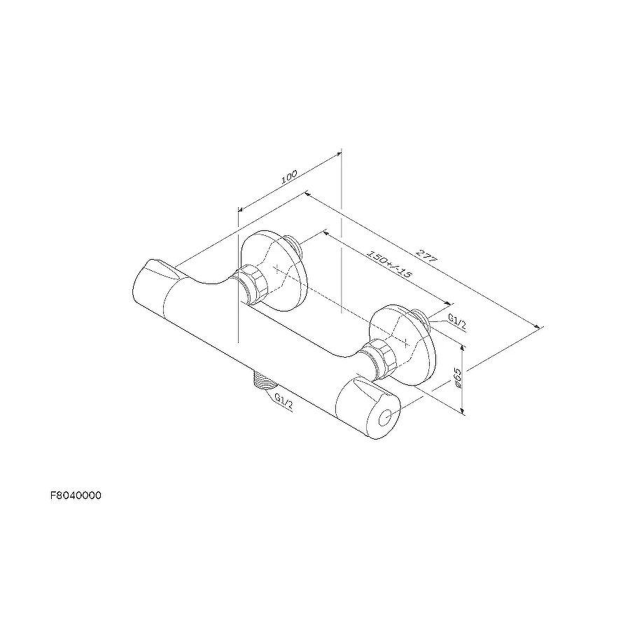 Смеситель для душа Am Pm Like с термостатом F8040000