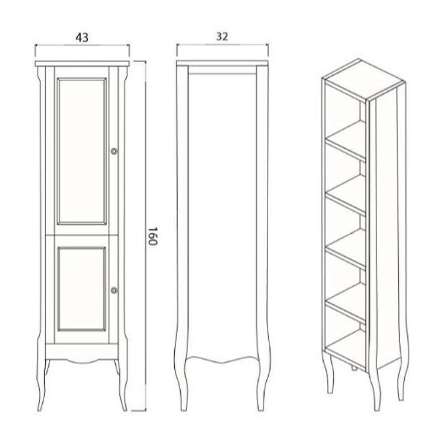 Пенал Creto Viva White 13-TPW