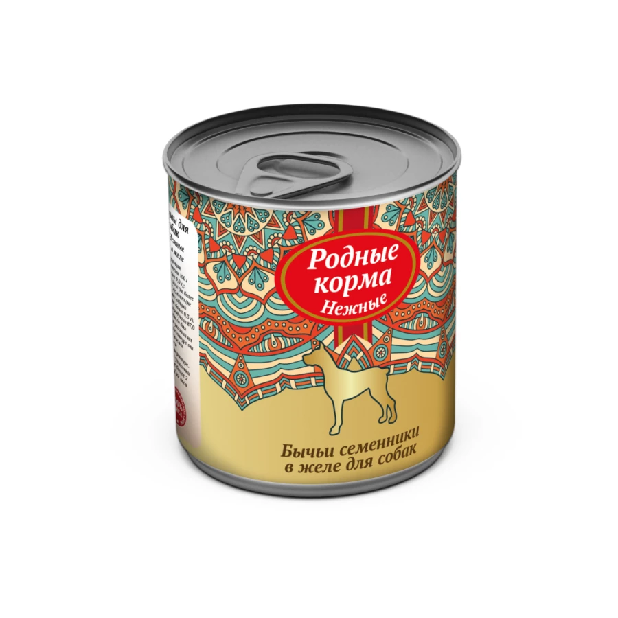 Нежные консервы бычьи семенники в желе для собак Родные корма 1111012 240 г