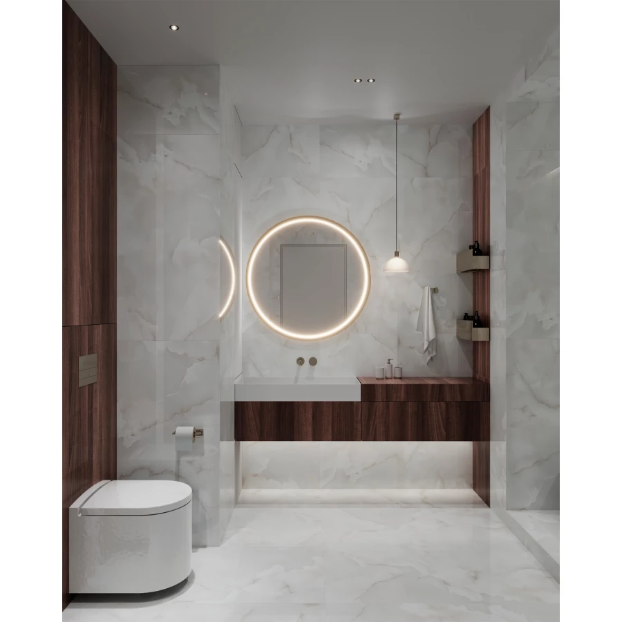 Керамогранит Arcadia Ceramica Onyx White Cloud Full Polished белый FP1027-A 120х60 см